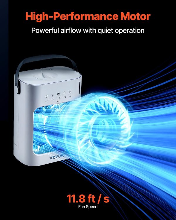 Portable Air Conditioner 4-in-1 Evaporative Air Cooler 700ml Water Tank - Image 8