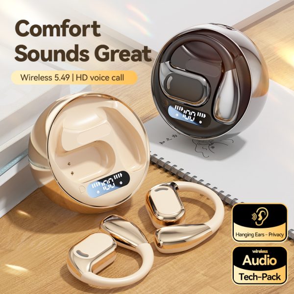 Fall Open - Ear Weireless Earphone, Lightweight Earphone With Charging Case, Noice Cancelling Bluetooth - CompatibleStereo Earbuds For Sports, Gaming, Calling, Busines - Image 10
