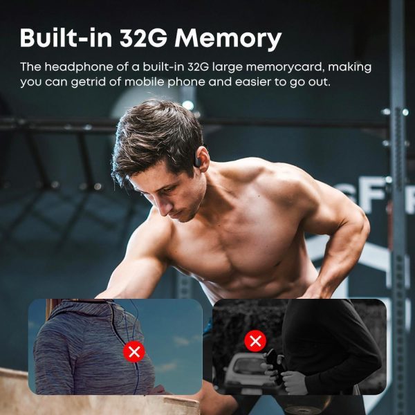 IPX8 Waterproof Headphones, Swimming-specific Bluetooth Headphones, Sports Wireless Earbuds With 32G TF Card, Stereo Bone Conduction Headphones - Image 6