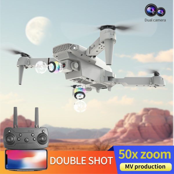 E88 Dual Camera Drone, WiFi FPV Double Folding RC Quadcopter Altitude Hold, Remote Control Toy For Beginners, Ideal Men's Gift For Outdoor Fun, Great For Christmas, Halloween, And Thanksgiving - Image 2