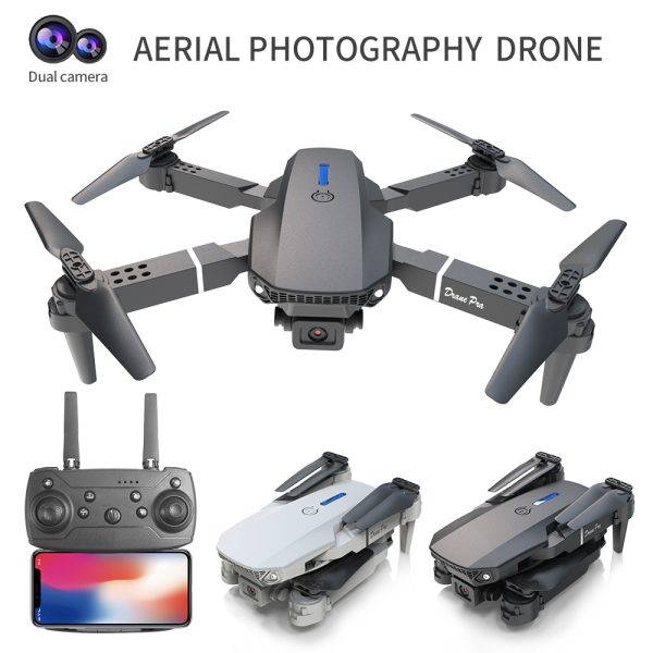 E88 Dual Camera Drone, WiFi FPV Double Folding RC Quadcopter Altitude Hold, Remote Control Toy For Beginners, Ideal Men's Gift For Outdoor Fun, Great For Christmas, Halloween, And Thanksgiving - Image 3