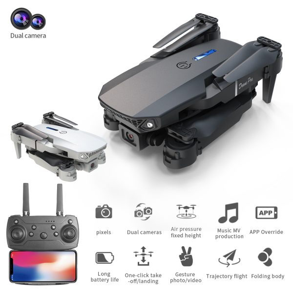 E88 Dual Camera Drone, WiFi FPV Double Folding RC Quadcopter Altitude Hold, Remote Control Toy For Beginners, Ideal Men's Gift For Outdoor Fun, Great For Christmas, Halloween, And Thanksgiving - Image 5