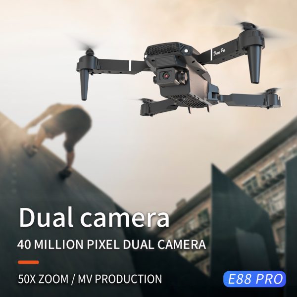 E88 Dual Camera Drone, WiFi FPV Double Folding RC Quadcopter Altitude Hold, Remote Control Toy For Beginners, Ideal Men's Gift For Outdoor Fun, Great For Christmas, Halloween, And Thanksgiving - Image 9