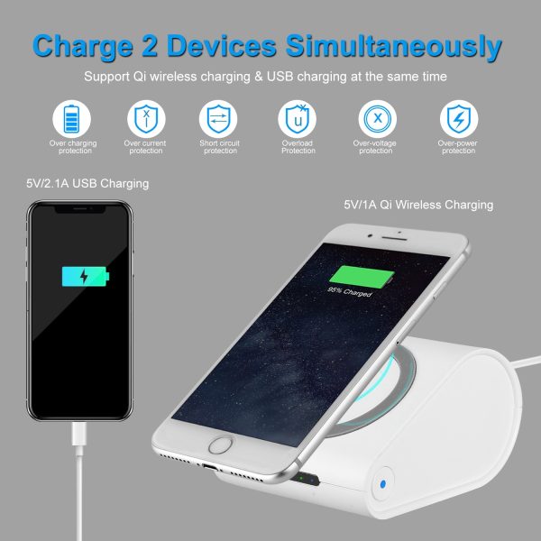 1Pc 10400mAh Qi Wireless Charging Power Bank  For IOS Phone XS MAX XR Galaxy S10 S9 Note 9 - Image 7
