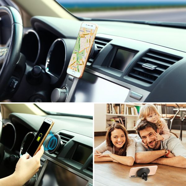 1Pc Magnetic  Qi Wireless Car Charger Car Phone Charger For IOS Phone XS MAX XR Galaxy S10 S9 Tablet GPS Device - Image 8