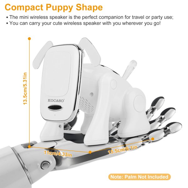 Puppy Dog Wireless Speaker Portable Mini Music Player Stereo Cute Animal Speaker With Built-In Mic FM Radio Stereo Bass MMC Card Slot USB Port For Cellphone Tablet - Image 7