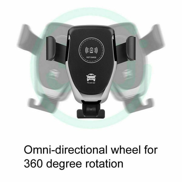 10W QI Wireless Fast Car Charger Mount Holder Stand Automatic Clamping Charging - Image 5