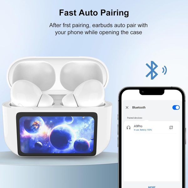 Wireless Earbuds, 5.4 Bluetooth Headphones With Touch Screen Ear Buds, ANC ENC Noise Cancelling Earbuds Headphones With Microphone, Wireless Bluetooth In Ear Earphones For Android IOS Phones - Image 7