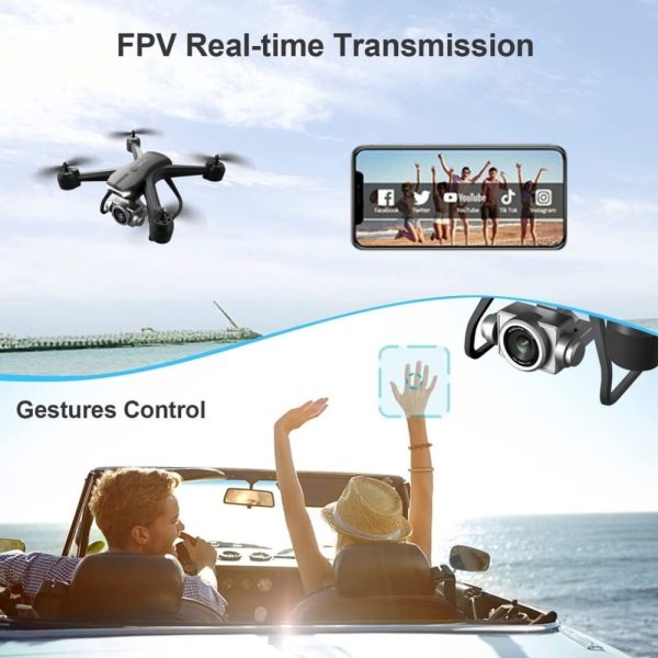 4DRC V14 Professional Drone 6K HD Dual Camera Wifi FPV Portable RC Quadcopter 2 BATTERY,Drones Suitable For Adults & Beginners.Logistics Is Randomly Sent By UPS,USPS,Self-pickup. - Image 5