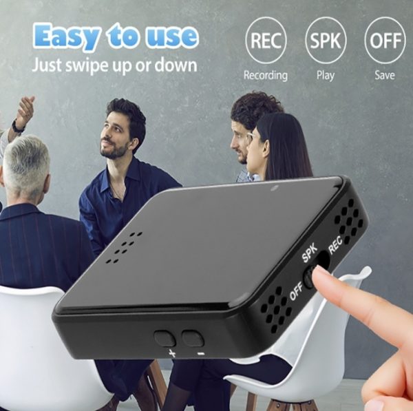 Voice Recorder, Extra-long Standby, Stereo Speaker, Built-in Magnet, Black Mirror - Image 5