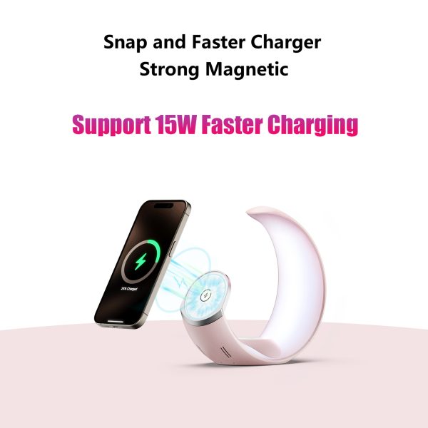 4-in-1 Crescent Magnetic Wireless Charger Stand For Multiple Devices NO Plug - Image 3