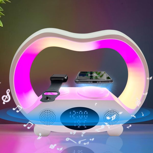 6 In 1 Wireless Charging Night Light Wireless Speaker 15W Wireless Charging Atmosphere Light Home Bedroom Gift - Image 5