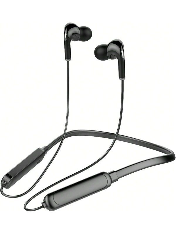 Black Neck Hanging Wireless Sports Earbuds Stereo Bass Outdoor Sports Fitness Running Exercise Headphones - Image 6