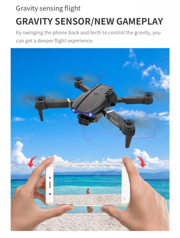 The Battery Configuration Of The E99 Smart Camera Drone Features Real-time Image Transmission From A Single Camera. It Has One-click Touch And Landing Functions. This Is A Foldable Remote-controlled D - Image 6