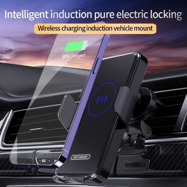 Wireless Car Charger 15W Fast Charging Auto Clamping Car Charger Phone Mount Phone Holder Fit - Image 6