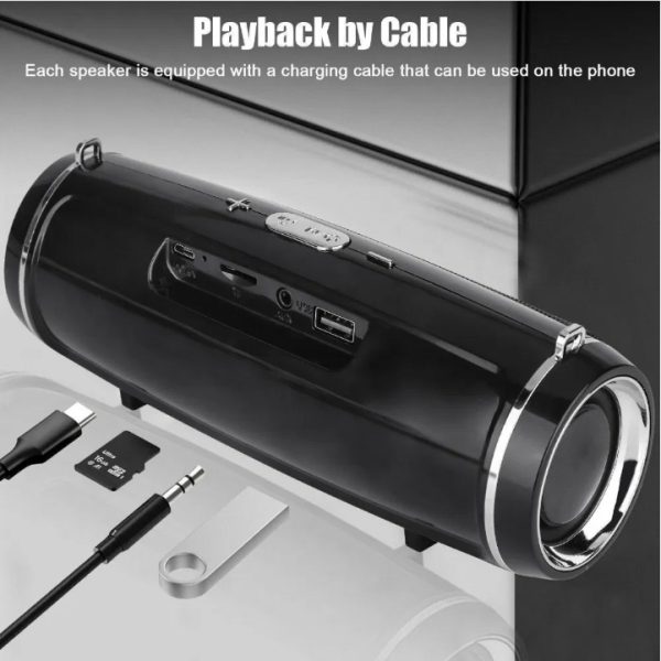 Bluetooth 5.1 Speaker Wireless Waterproof Outdoor Stereo LOUD Bass USBTF Strap - Image 5