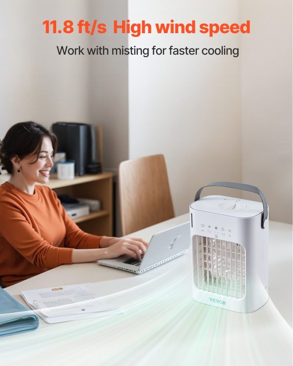 Portable Air Conditioner 4-in-1 Evaporative Air Cooler 700ml Water Tank - Image 9