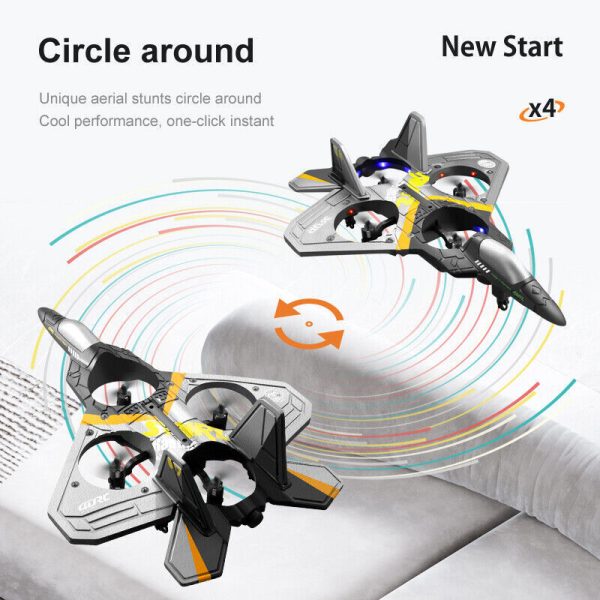 4DRC V17 Remote Control Plane 2.4Ghz Foam RC Airplanes Helicopter Quadcopter,Spinning Drone With Cool Light,Gifts For Kids Adults.Logistics Is Randomly Sent By UPS,USPS,FEDEX,Amazon Logistics. - Image 7