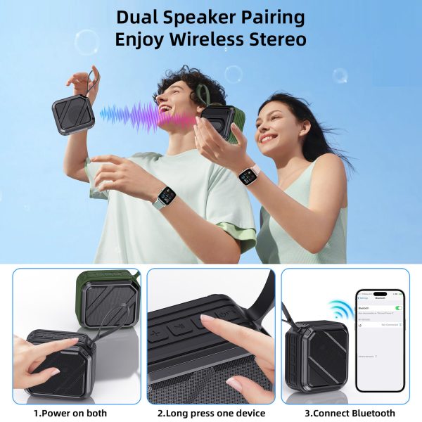 JYX L2 Portable Bluetooth Speaker & 12H Playtime & Bluetooth 5.3 & Loud Stereo Sound - Image 6