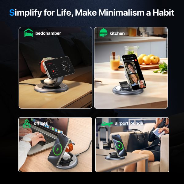 3-in-1 Magsafe Charger Wireless Charging Station For Multiple Devices - Image 5