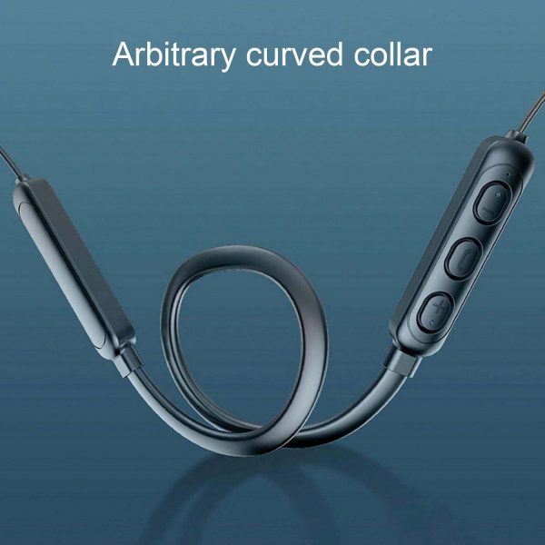 Black Neck Hanging Wireless Sports Earbuds Stereo Bass Outdoor Sports Fitness Running Exercise Headphones - Image 8