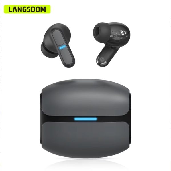 Langsdom Gaming Headset Bluetooth Earphone With Mic Bass Audio Stereo HiFi TWS True Wireless Earbuds Sports LED Headphones - Image 2