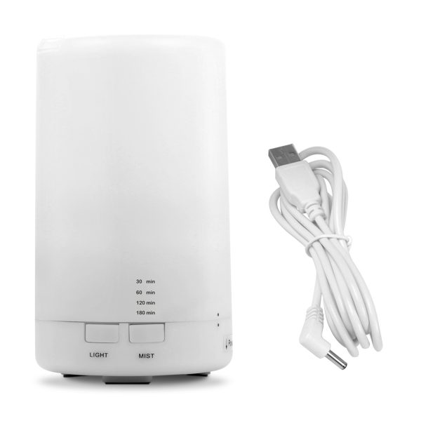 1Pc Mini Cool Mist Humidifier Ultrasonic Aroma Essential Oil Diffuser With 7 Color LED Lights 4 Timer Settings For Office Home Room Vehicle Study Yoga Spa - Image 3