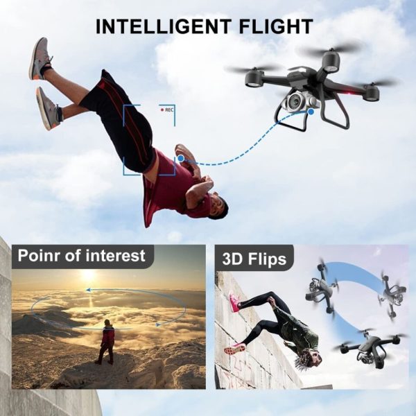 4DRC V14 Professional Drone 6K HD Dual Camera Wifi FPV Portable RC Quadcopter 2 BATTERY,Drones Suitable For Adults & Beginners.Logistics Is Randomly Sent By UPS,USPS,Self-pickup. - Image 3