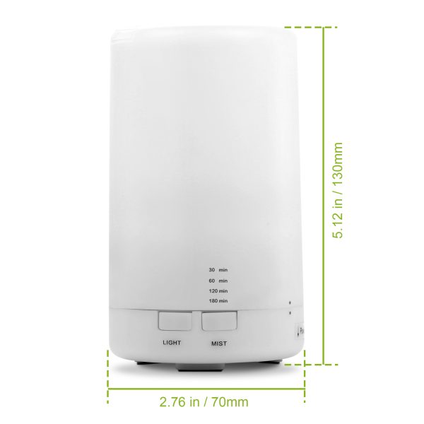 1Pc Mini Cool Mist Humidifier Ultrasonic Aroma Essential Oil Diffuser With 7 Color LED Lights 4 Timer Settings For Office Home Room Vehicle Study Yoga Spa - Image 4