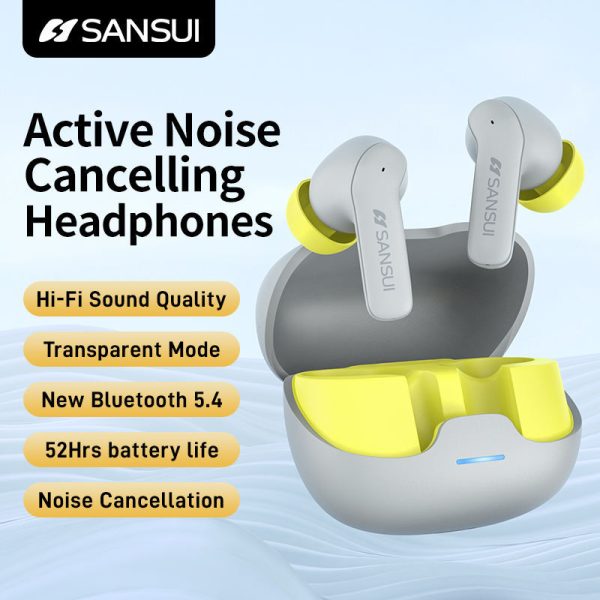 Free Shipping USA Warehouse Sansui W23 ANC ENC Dual Noise Cancelling Bluetooth Earbuds Hi-Fi Stereo Music TWS Wireless Earphone - Image 2
