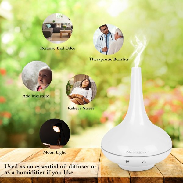 1Pc 200ml Cool Mist Humidifier Ultrasonic Aroma Essential Oil Diffuser With 7 Color LED Lights Waterless Auto Off For Office Home Room Study Yoga Spa - Image 8