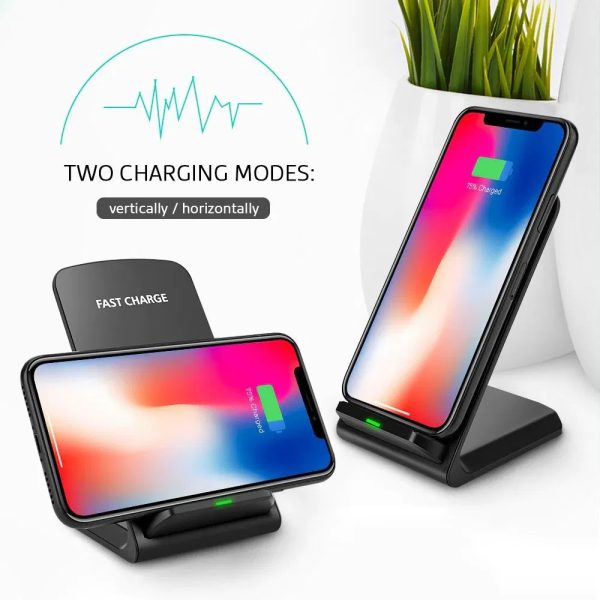 Qi Wireless Fast Charger Charging Pad Stand Dock For Galaxy Phone - Image 4