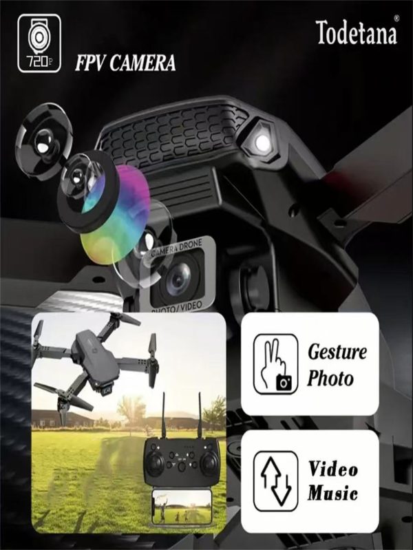 The Battery Configuration Of The E88 Smart Camera Drone Features Real-time Image Transmission From A Single Camera. It Has One-click Touch And Landing Functions. This Is A Foldable Remote-controlled D - Image 7