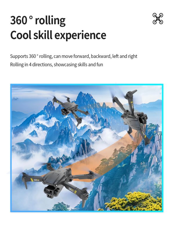 TheK13 Smart Camera Drone With 2 Batteries Features Real-time Image Transmission From A Single Camera. It Has One-click Touch And Landing Functions. This Is A Foldable Remote-controlled Drone Toy, Ma - Image 9