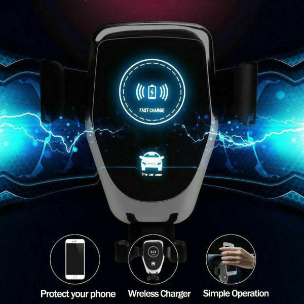 10W QI Wireless Fast Car Charger Mount Holder Stand Automatic Clamping Charging - Image 10