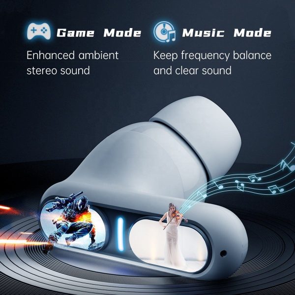 Langsdom Gaming Headset Bluetooth Earphone With Mic Bass Audio Stereo HiFi TWS True Wireless Earbuds Sports LED Headphones - Image 7