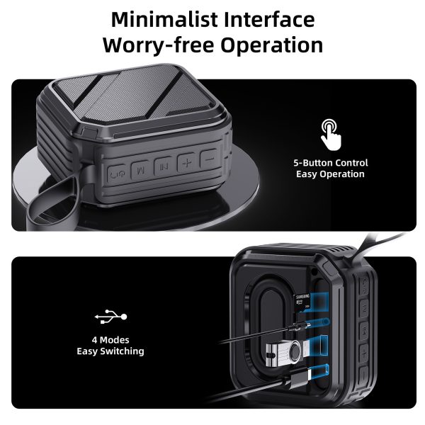 JYX L2 Portable Bluetooth Speaker & 12H Playtime & Bluetooth 5.3 & Loud Stereo Sound - Image 8