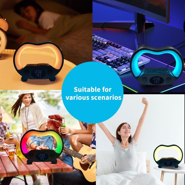 6 In 1 Wireless Charging Night Light Wireless Speaker 15W Wireless Charging Atmosphere Light Home Bedroom Gift - Image 4