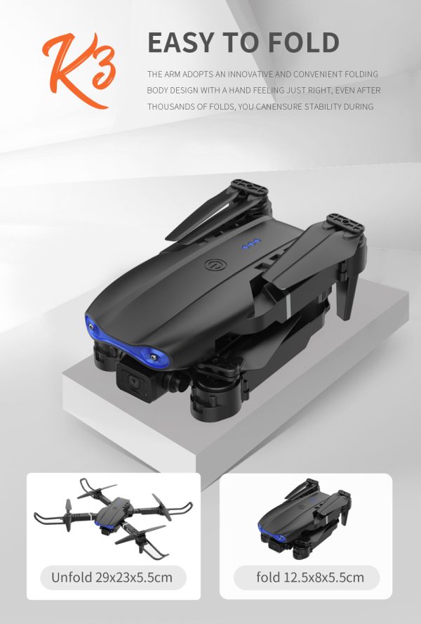 The Battery Configuration Of The E99 Smart Camera Drone Features Real-time Image Transmission From A Single Camera. It Has One-click Touch And Landing Functions. This Is A Foldable Remote-controlled D - Image 4
