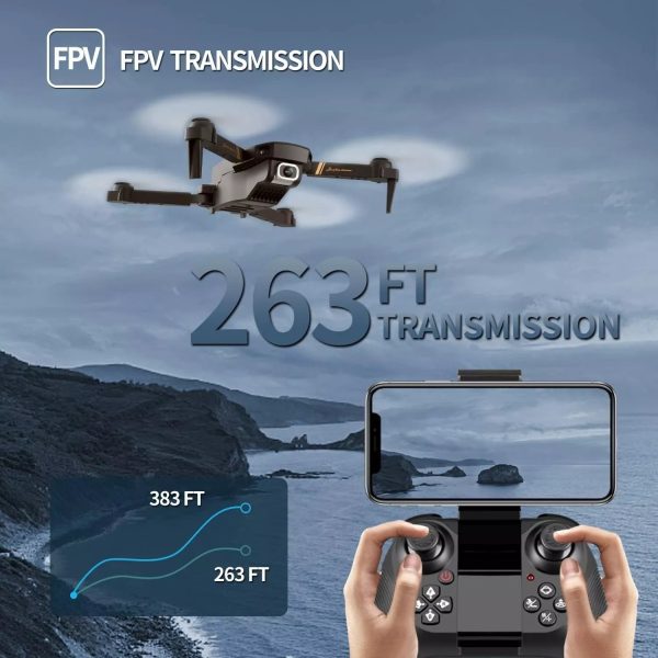 4DRC V4 Foldable Mini Drone With Camera 4K 1080P HD Drone ,3 Batteries,Drones For Adults Kids,Remote-controlled Quadcopter,Logistics Is Randomly Sent By UPS,USPS, - Image 4