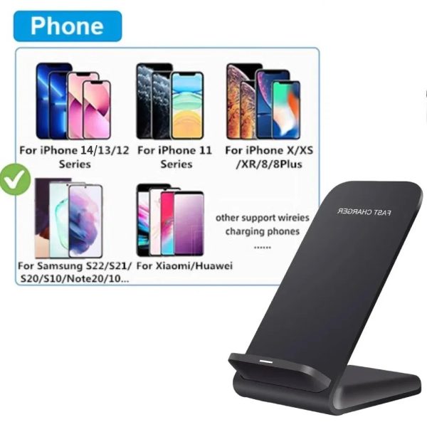 Qi Wireless Fast Charger Charging Pad Stand Dock For Galaxy Phone - Image 2