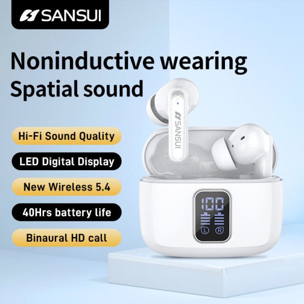 Sansui W9 TWS Binaural HD Call Noise Reduction CE FCC Rohs Fone De Ouvido Hi-Fi Sound Gaming Wireless Bluetooth Earphone Earbuds - Image 7