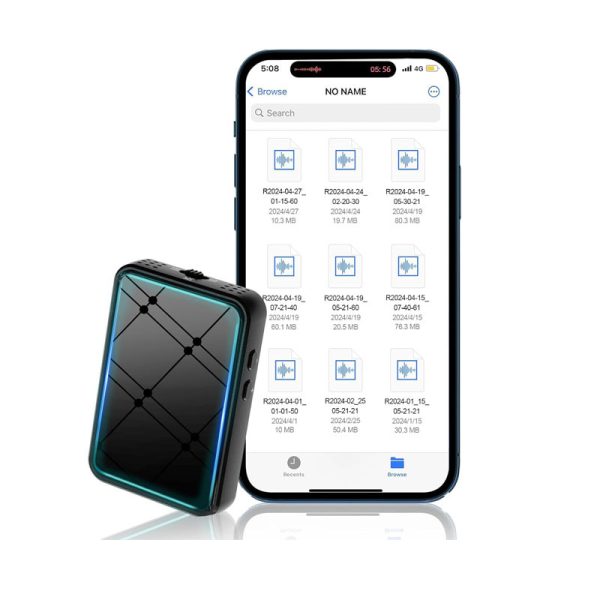 Voice Recorder, Extra-long Standby, Stereo Speaker, Built-in Magnet, Black Mirror - Image 8