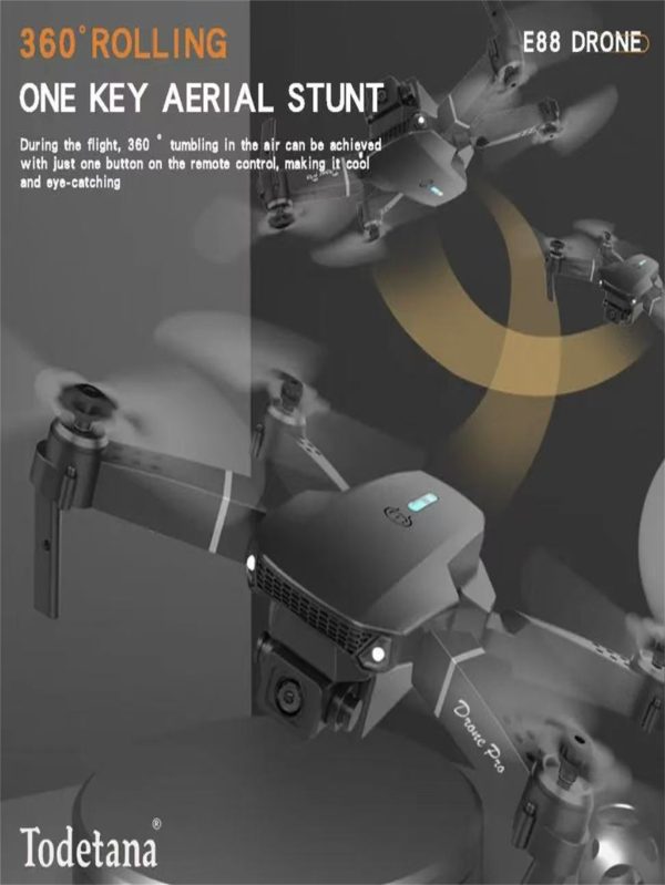 The Battery Configuration Of The E88 Smart Camera Drone Features Real-time Image Transmission From A Single Camera. It Has One-click Touch And Landing Functions. This Is A Foldable Remote-controlled D - Image 5