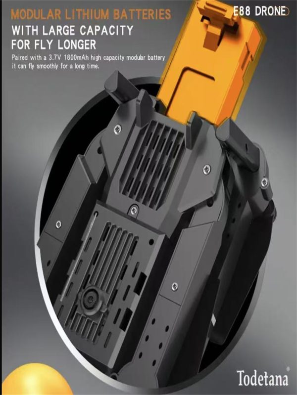 The Battery Configuration Of The E88 Smart Camera Drone Features Real-time Image Transmission From A Single Camera. It Has One-click Touch And Landing Functions. This Is A Foldable Remote-controlled D - Image 6