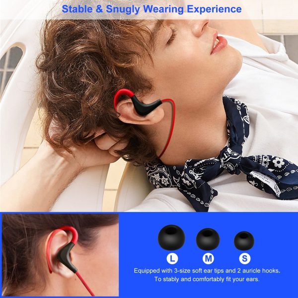 Wireless Headsets V4.1 Sport In Ear Stereo Headphones Sweatproof Noise Canceling Earphones Back Headphone With Mic Handsfree For Running Hiking Travel - Image 8